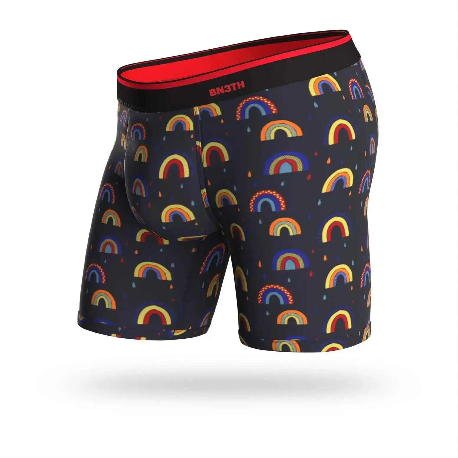 BN3TH | Classic Boxer Brief | Rainbows Dark Navy Polished Men's Satin