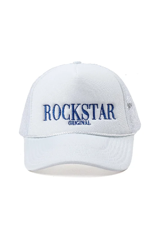 Octavio White/Blue Trucker Hat Monochromatic All