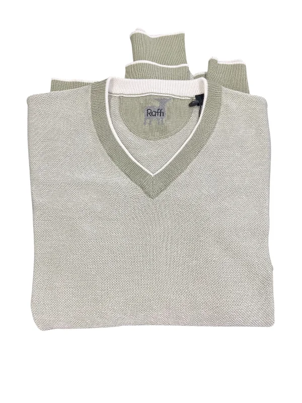 STITCH V-NECK SWEATER - CELERY Bold Men's Statement