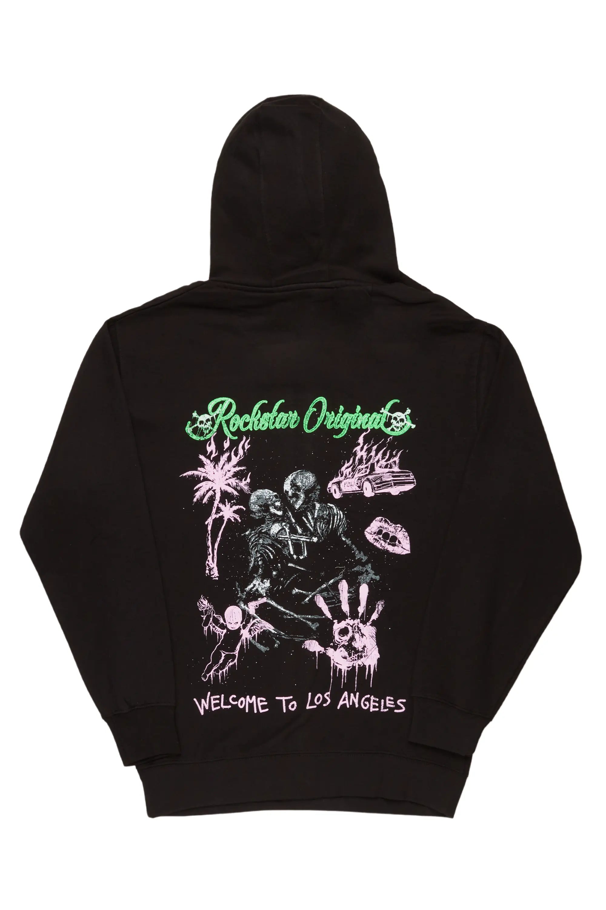 WTLA Black Hoodie Laid