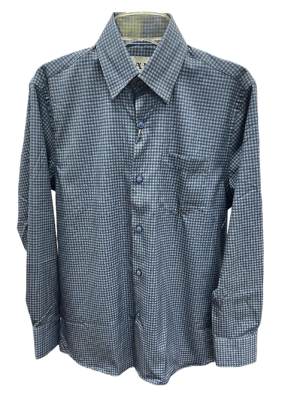 BOYS PERFORMANCE SHIRT - BLUE/BLK Business