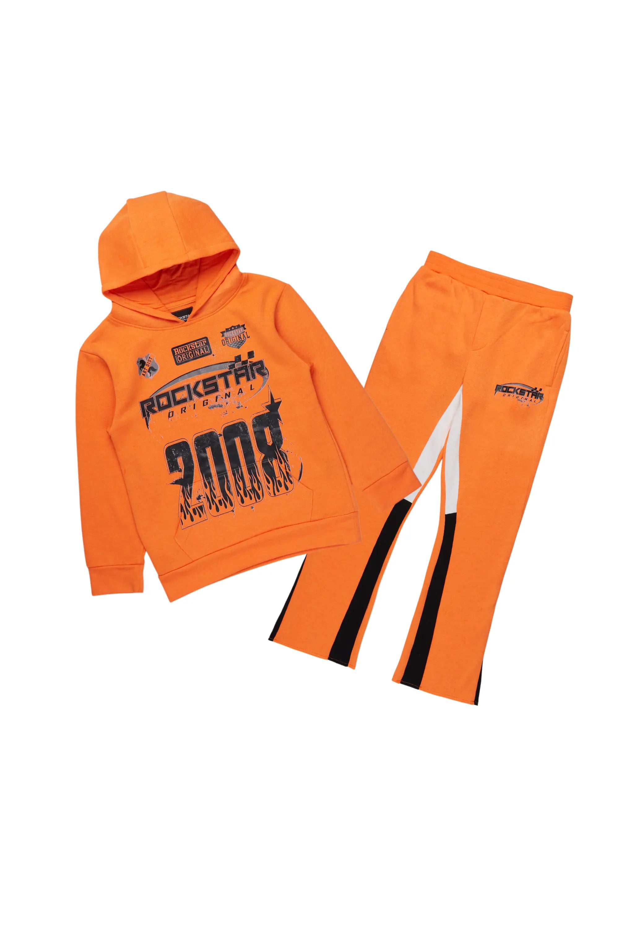 Boys Amos Orange Stacked Track Set Tailored