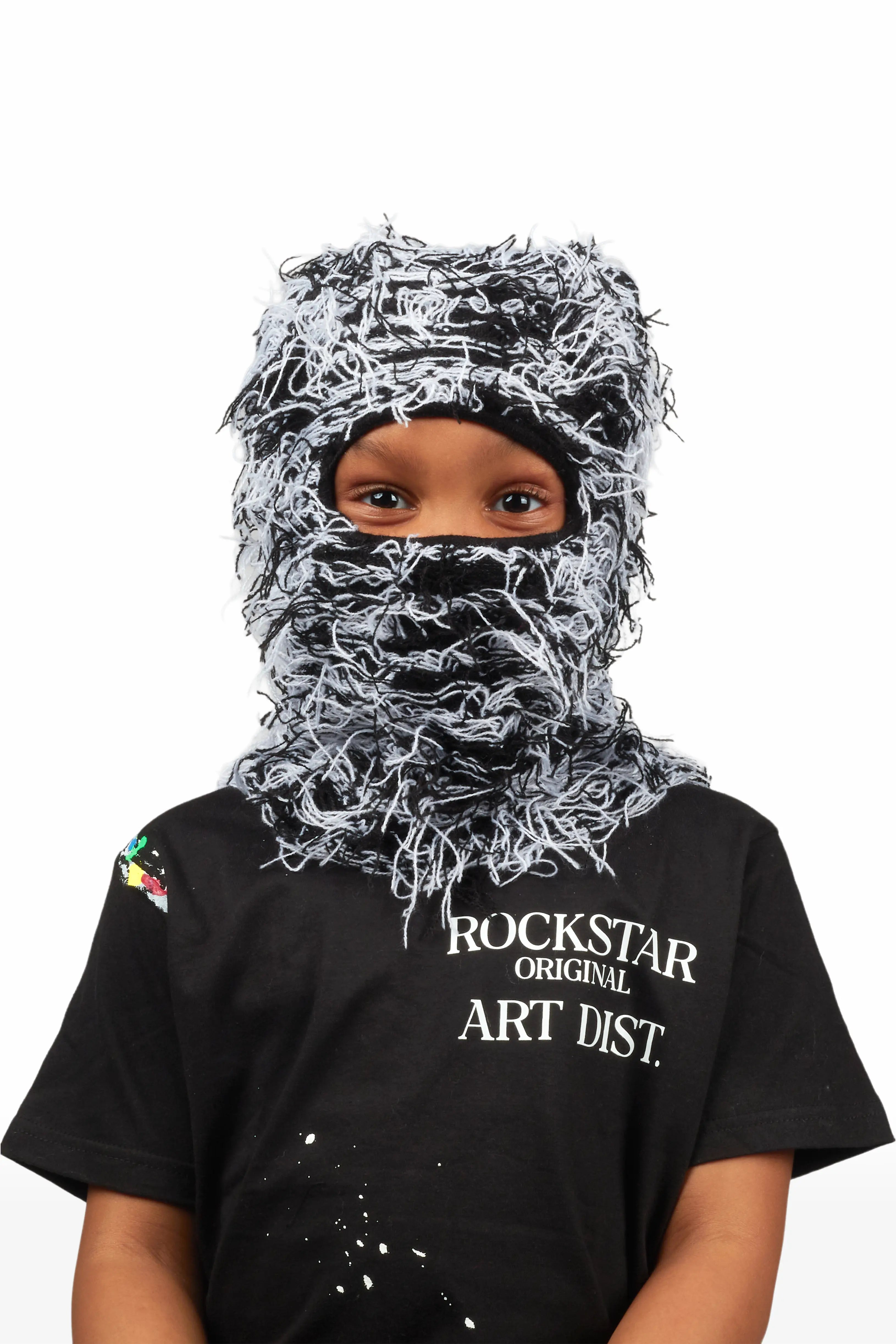 Girls Ottie Black/White Fuzzy Ski Mask Casual Men's Japanese 