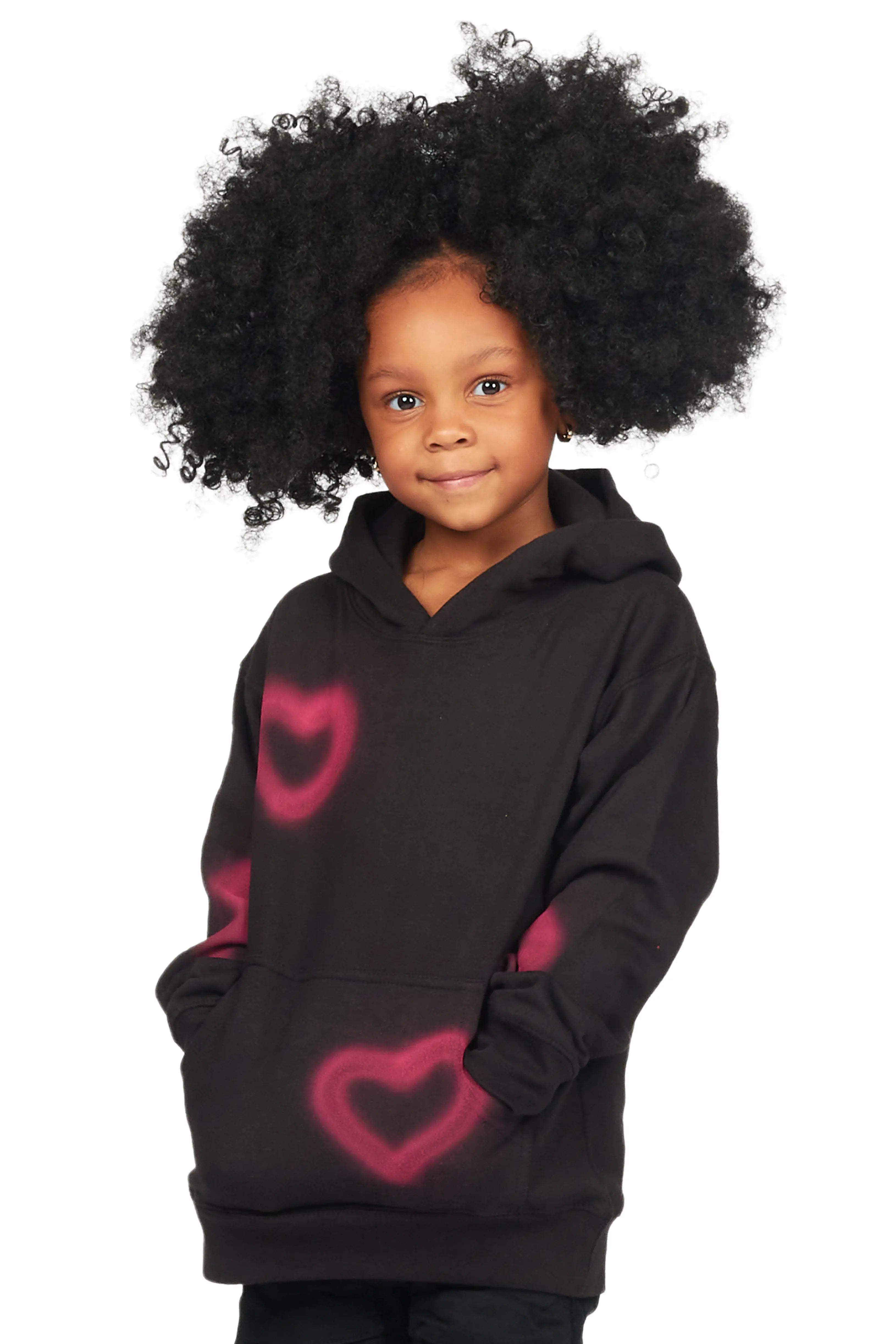 Girls Litta Black Graphic Hoodie Unique Men's Patch