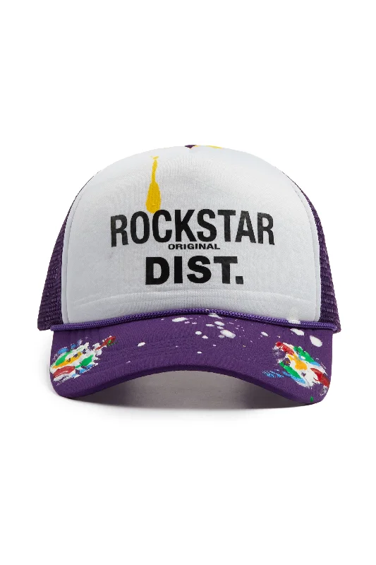 Neptune White/Purple Trucker Hat Relaxed Men's Australian 