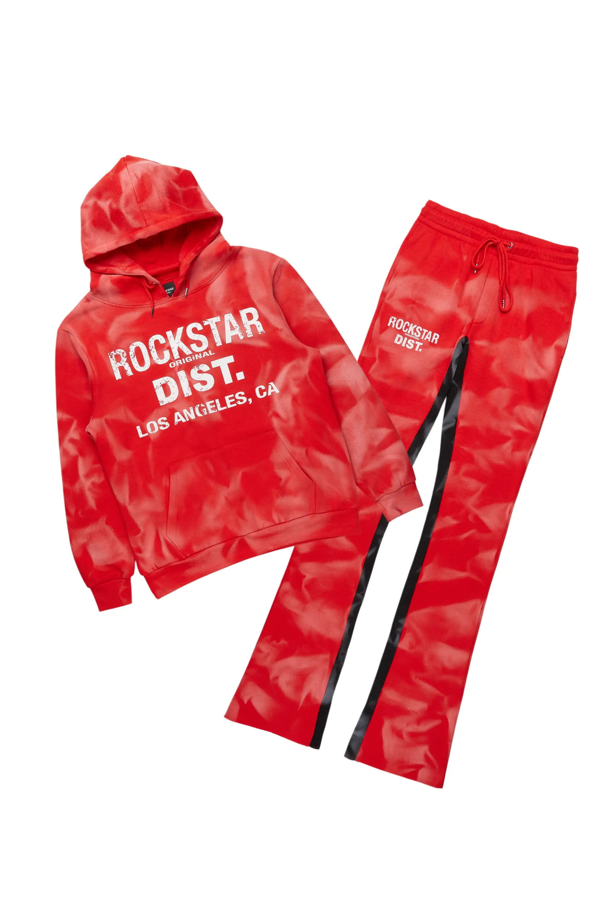 Nelly Red Hoodie/Baggy Track Pant Set Sophisticated Men's 