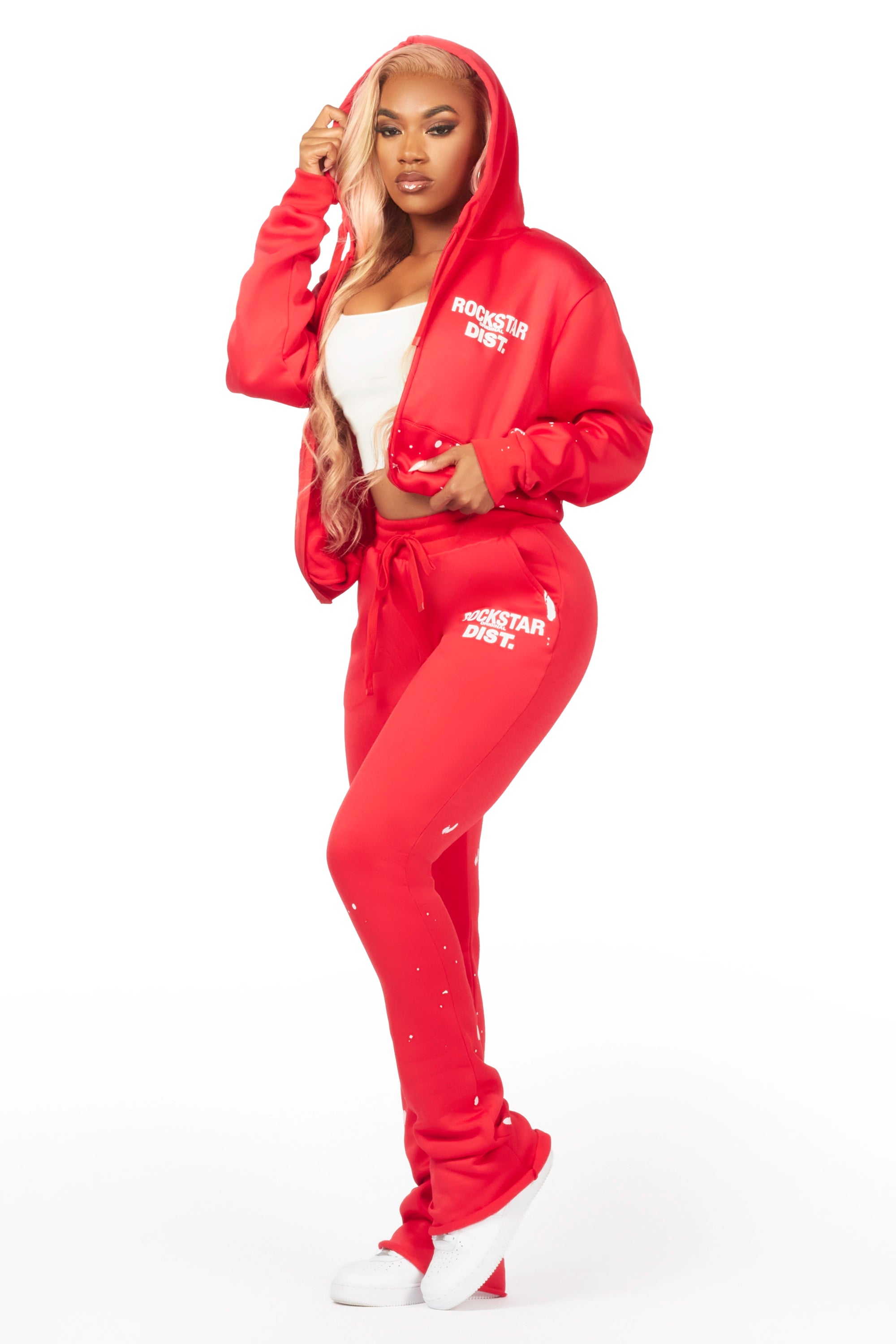 Halloway Red Zip Up Super Stacked Trackset Vacation