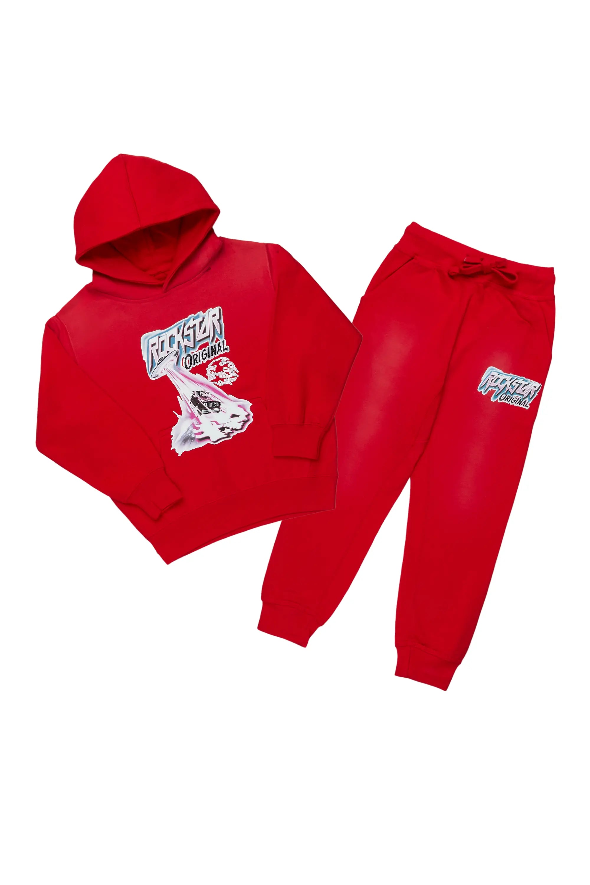 Boys Penn Red Hoodie/Track Pant Set Refined Men's Classic 