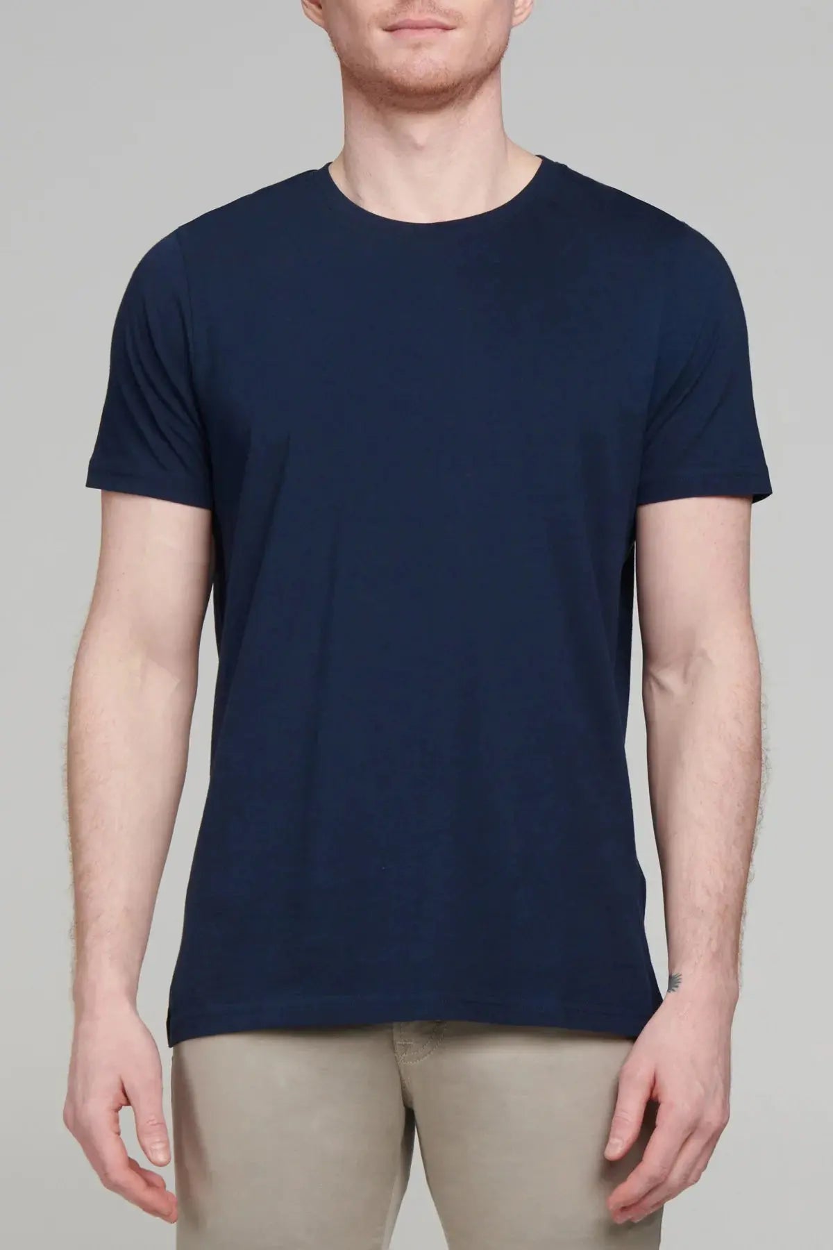 PURE & SIMPLE | Organic Cotton Crew Neck T-Shirt Navy Refined Men's Classic 