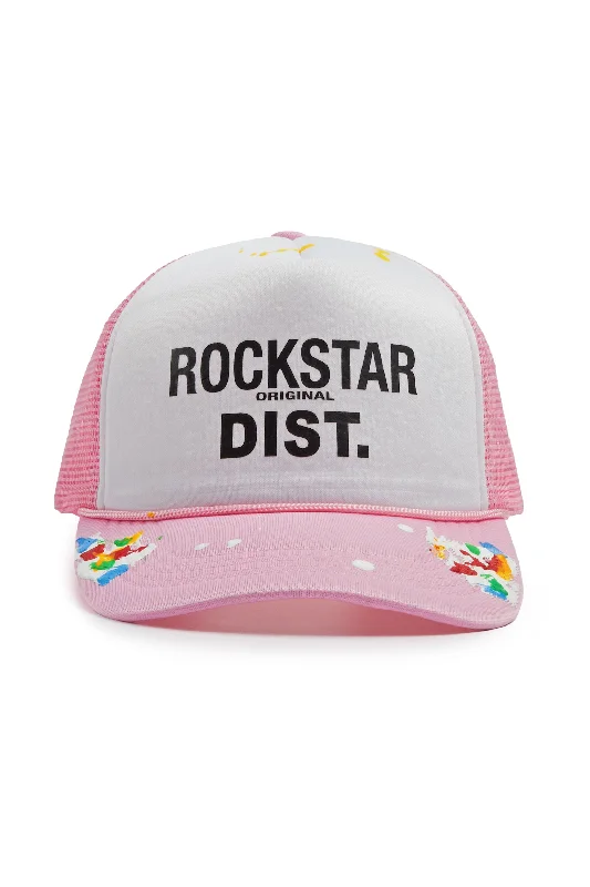 Neptune White/ Light Pink Trucker Hat Practical Men's Multi