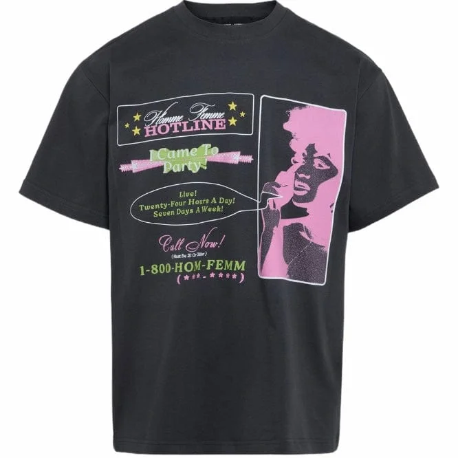 Homme Femme Call Now Tee (Black/Pink/Green) HFSS202442-1