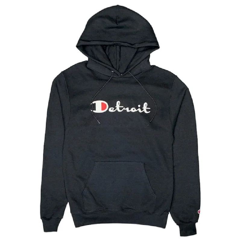 Ink Detroit Champion Pullover Hoodie (Black)