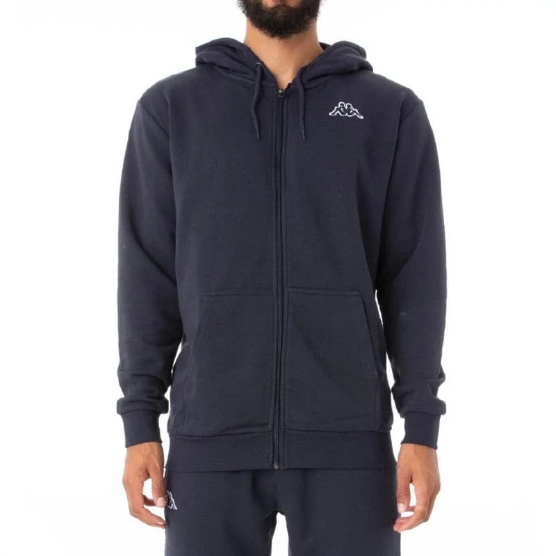 Kappa Logo Fleece Jackok Full Zip Jacket (Navy)