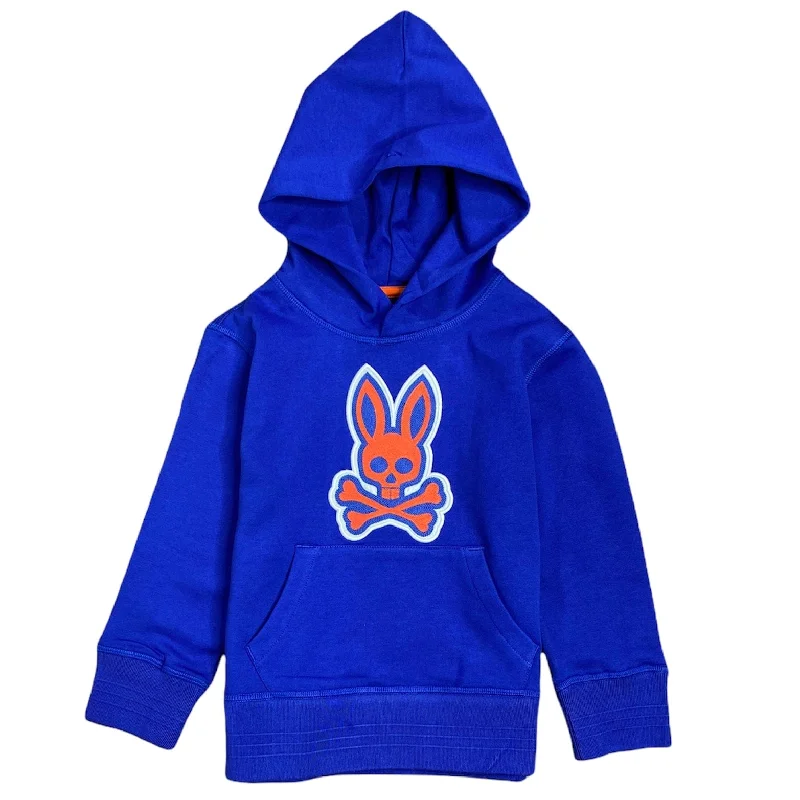 Kids Psycho Bunny Bayles Popover Hoodie (Dark Royal) B0H314Q1FT