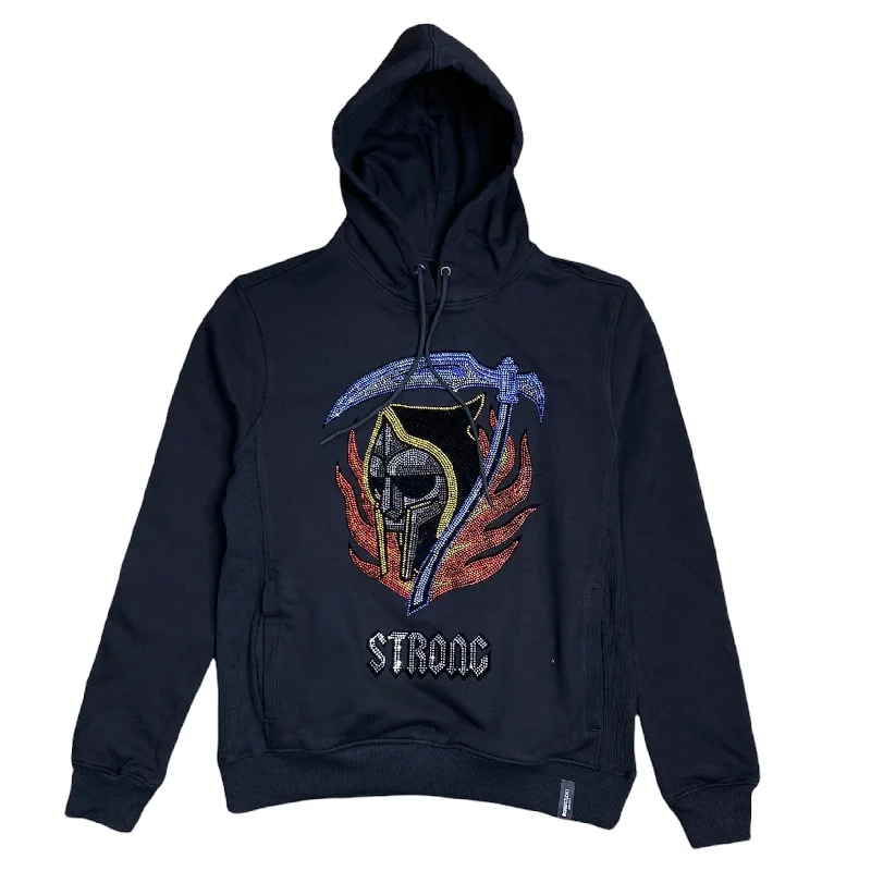 Roku Studio Rhinestone Strong Reaper Hoodie (Black) RK5480601-BLK