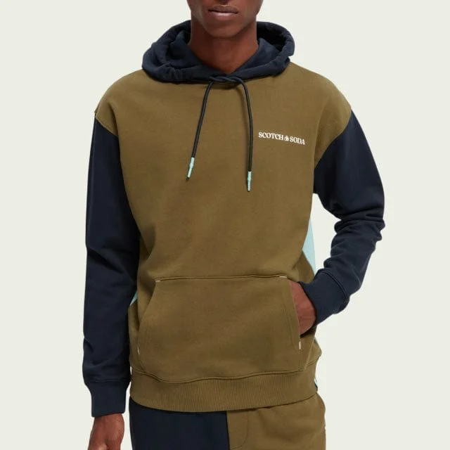 Scotch & Soda Unisex Organic Cotton Felpa Hoodie (Combo A) 172075