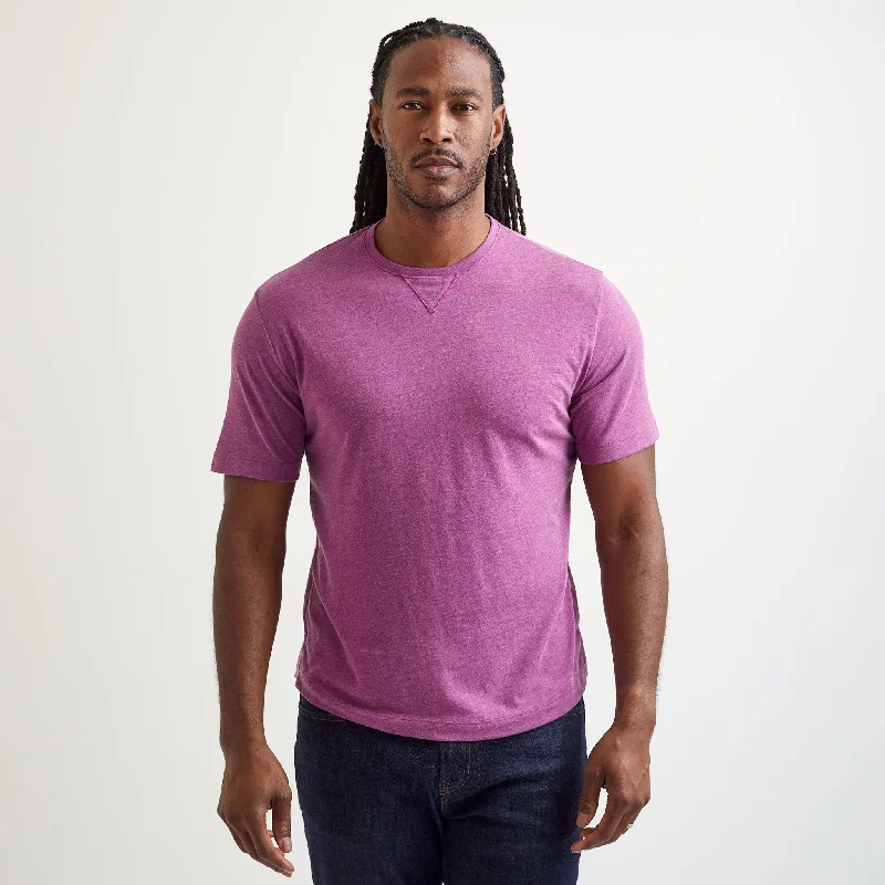 Westwood Village V-Inset Crew Neck T-Shirt in Orchid by Left Coast Tee