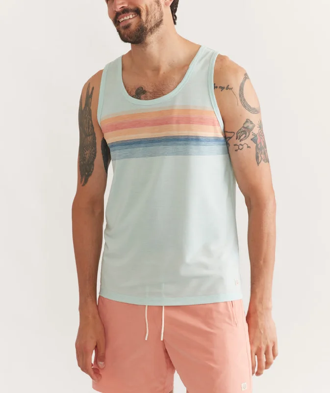 Air Tank Bleached Aqua Stripe