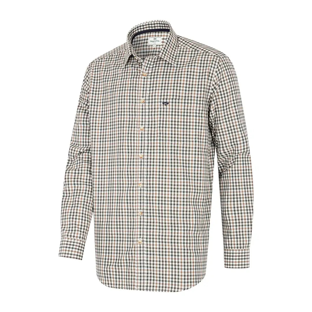 Hoggs of Fife Garvock Cotton Twill Herringbone Check Shirt