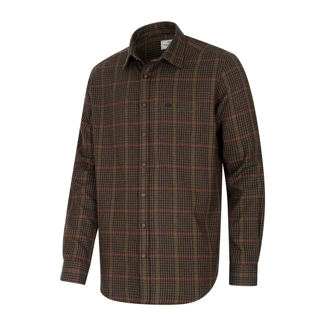 Hoggs of Fife Harris Cotton/Wool Twill Check Shirt