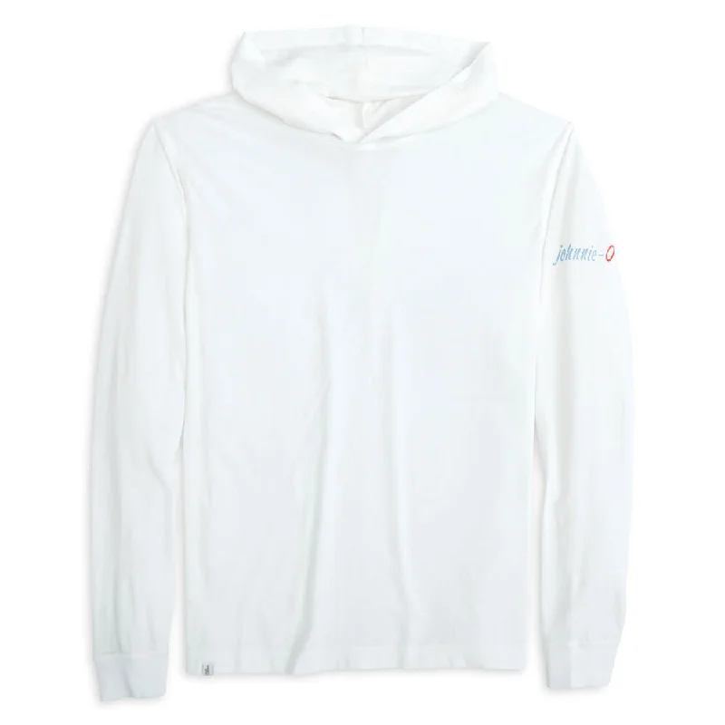 Johnnie-O Edison Long Sleeve Hooded T-Shirt - White