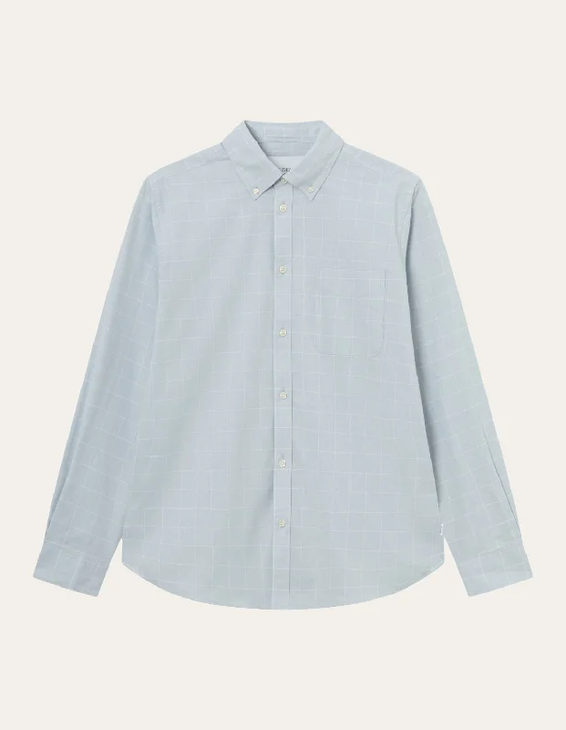 Kent Check Shirt Summer Sky/White