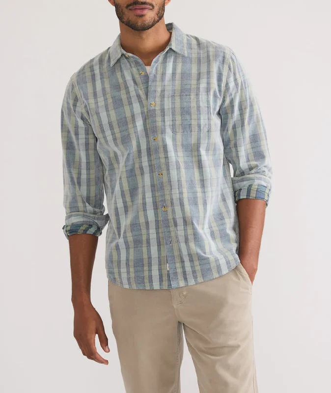 Lightweight Plaid Cord Shirt Blue/Green Plaid