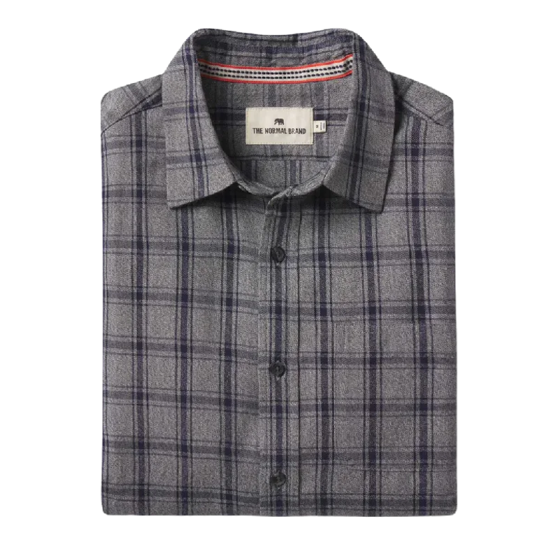 Nikko Button Down Shirt - Ink Plaid Beach Beach