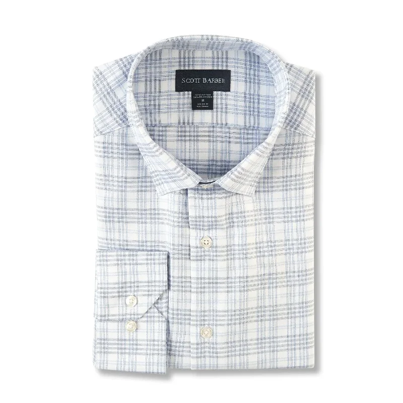 Performance Dobby Check Sport Shirt in Sky by Scott Barber