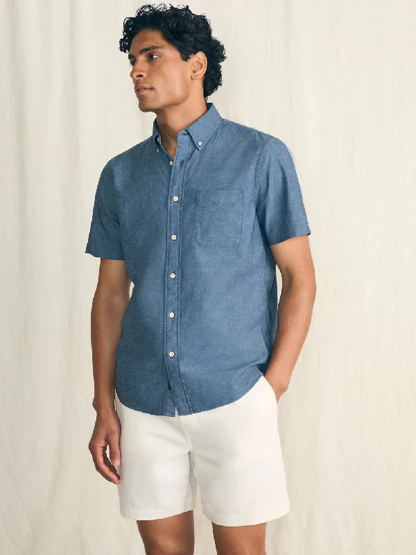 Short Sleeve Stretch Playa Shirt Weathered Blue