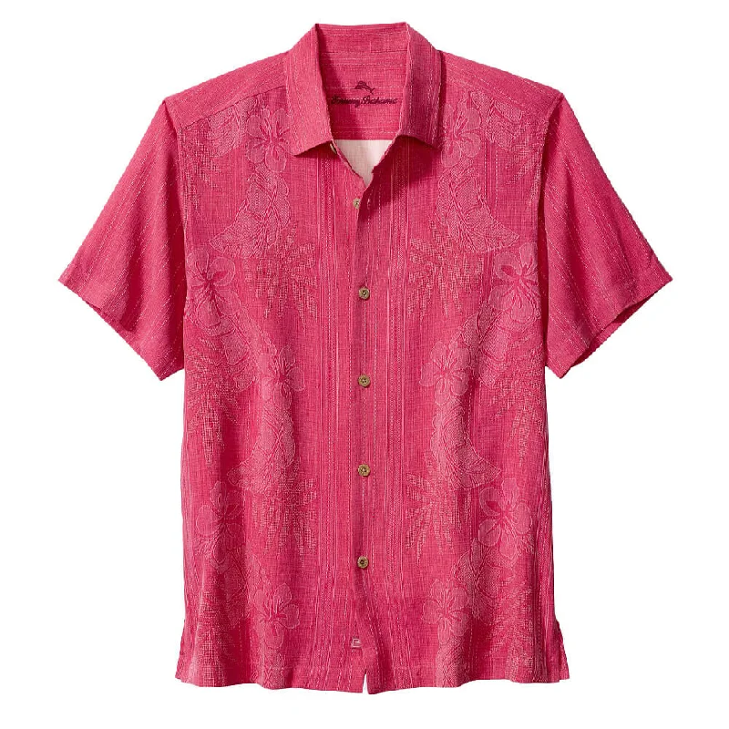 Tommy Bahama Bali Border Camp Shirt - Fuschia Rose