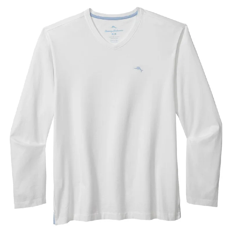 Tommy Bahama Bali Skyline V-Neck Long Sleeve T-Shirt - White