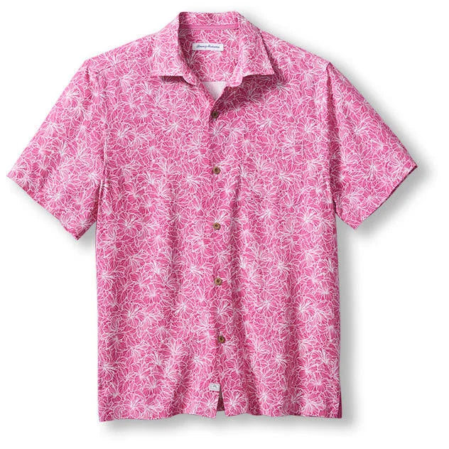 Tommy Bahama High Tide Hibiscus Camp Shirt - Honor Pink