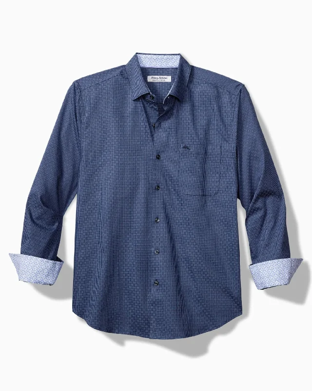 Tommy Bahama Sarasota Stretch Ventura Isles Sport Shirt - Island Navy