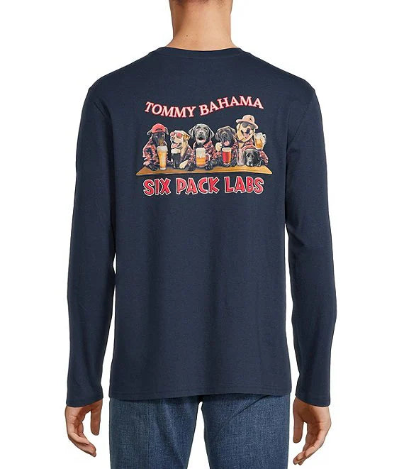 Tommy Bahama Six Pack Labs Long Sleeve T-Shirt - Navy