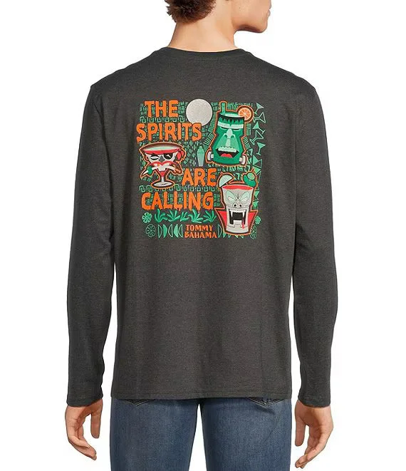 Tommy Bahama The Spirits Are Calling Long Sleeve T-Shirt - Coal Heather