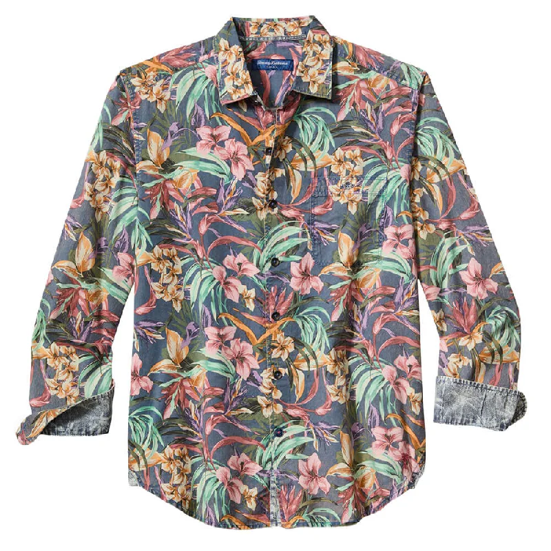 Tommy Bahama Tortola Festive Jungle Sport Shirt - Dockside Blue