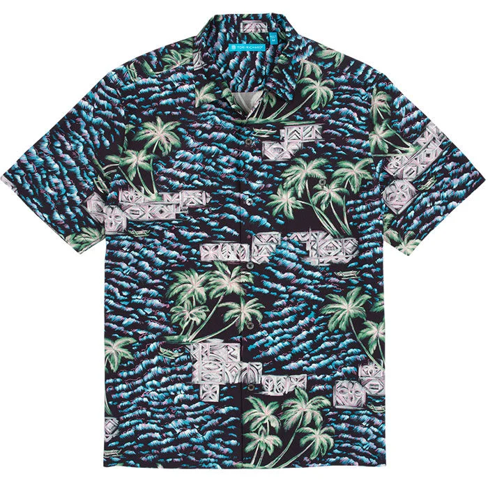 Tori Richard Oceanside Camp Shirt - Black