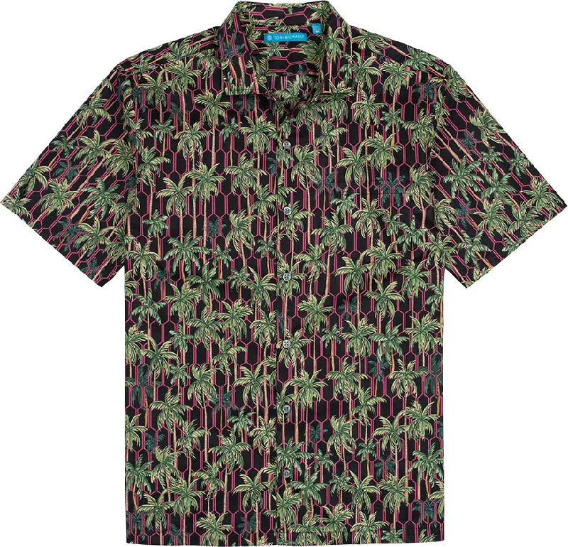 Tori Richard Ossipoff's Oasis Cotton Lawn Camp Shirt - Black