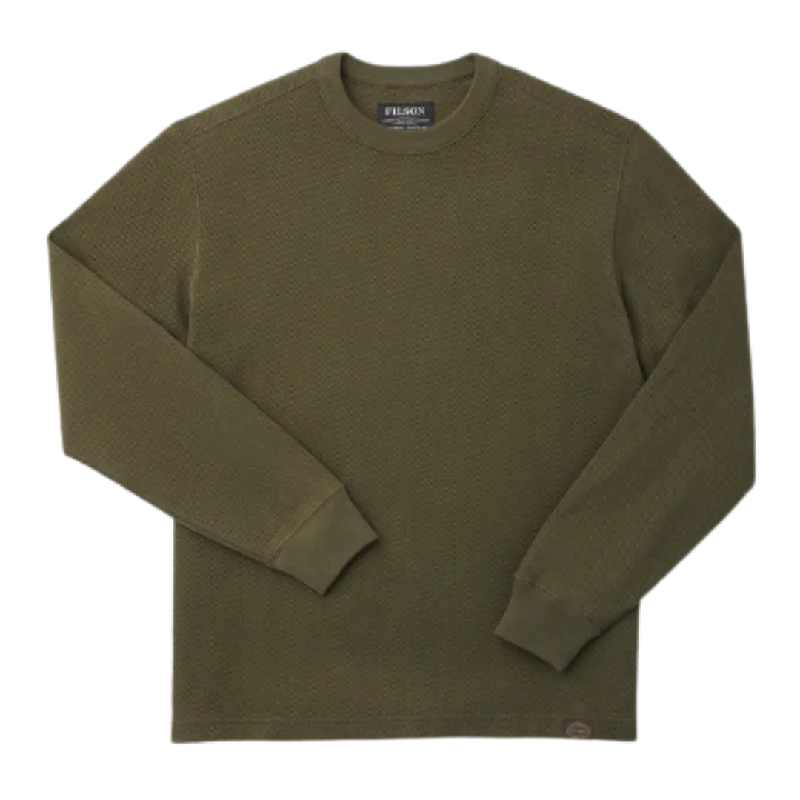 Waffle Knit Thermal Crewneck - Mossyrock