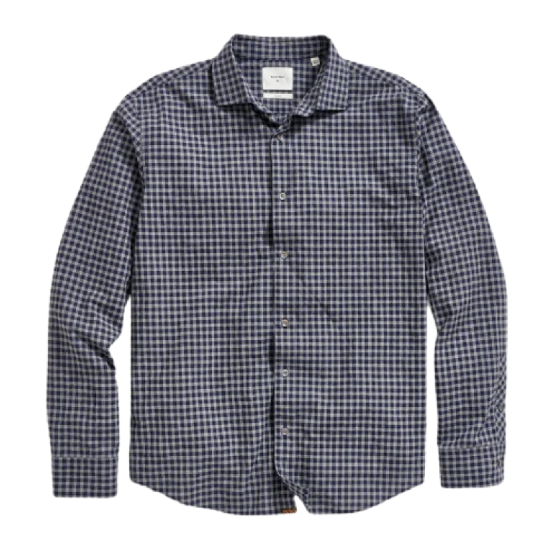 Windowpane Plaid Hutcheson Shirt - Navy & Grey