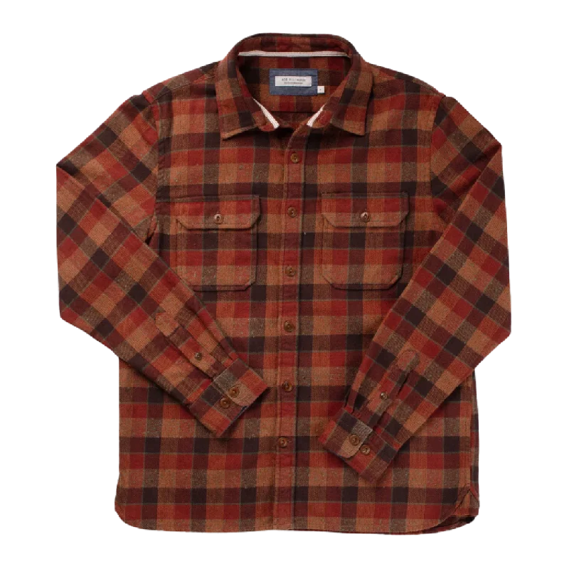 Winter Flannel Utility Shirt - Clay Tile