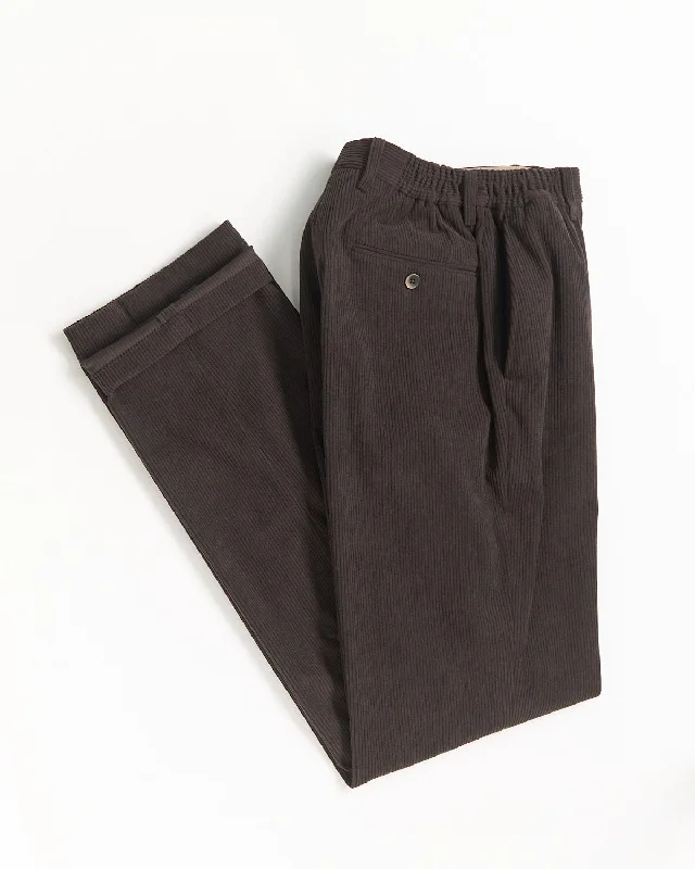 Wide Fit Technical Medium Wale Corduroy Casual Pants