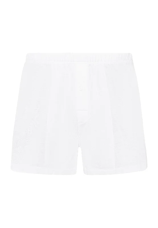 Cotton Sporty Knit Boxer With Button Fly | White 73505-101