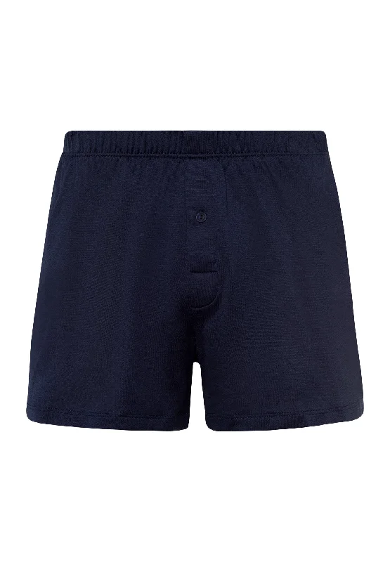 Cotton Sporty Knit Boxer With Button Fly | Midnight Navy 73505-593