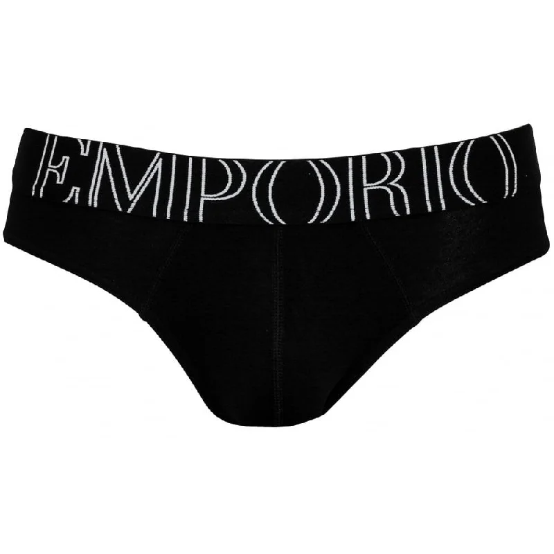 Emporio Armani Logo Brief-Black