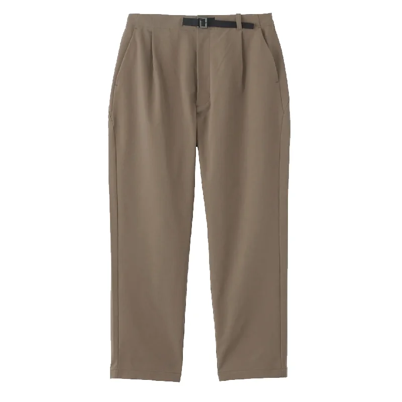 Goldwin One Tuck Tapered Stretch Pants Taupe Gray