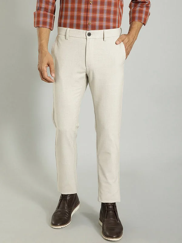 Men Brooklyn Fit Polyester Blend Trouser