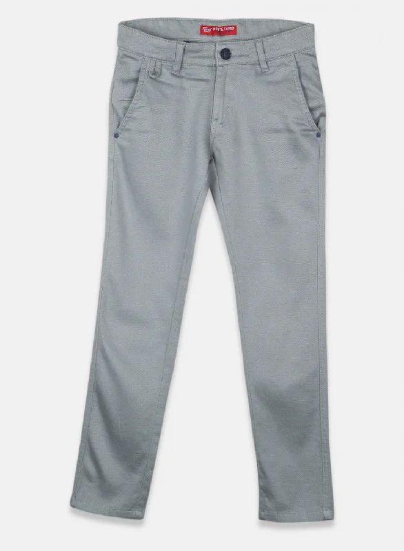 Boys Grey Slim Fit Trouser