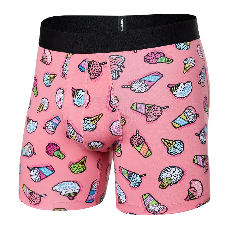 SAXX DropTemp Cooling Cotton Boxer Brief - Brain Freeze - Coral